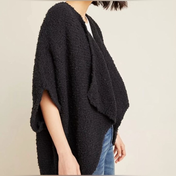 Anthropologie Billie shawl cardigan sweater black, Size M - Picture 3 of 10